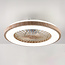 Plafondventilator Starry met aanpasbare kleurtemperatuur en stereffect - houtlook