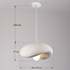 Wabi Sabi hanglamp Kawa met wit steeneffect - 60 x 55 cm