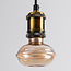 4W dimbare UFO filament lamp E27, Ø10 cm, 1800K, amber glas met horizontale ring