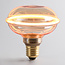 4W dimbare UFO filament lamp E27, Ø10 cm, 1800K, amber glas met horizontale ring