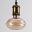 4W dimbare UFO filament lamp E27, Ø13 cm, 1800K, amber glas met horizontale ring