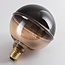Dimbare 4W filament lamp E27, 1800K, amber en smoke glas met horizontale ring Ø13 cm