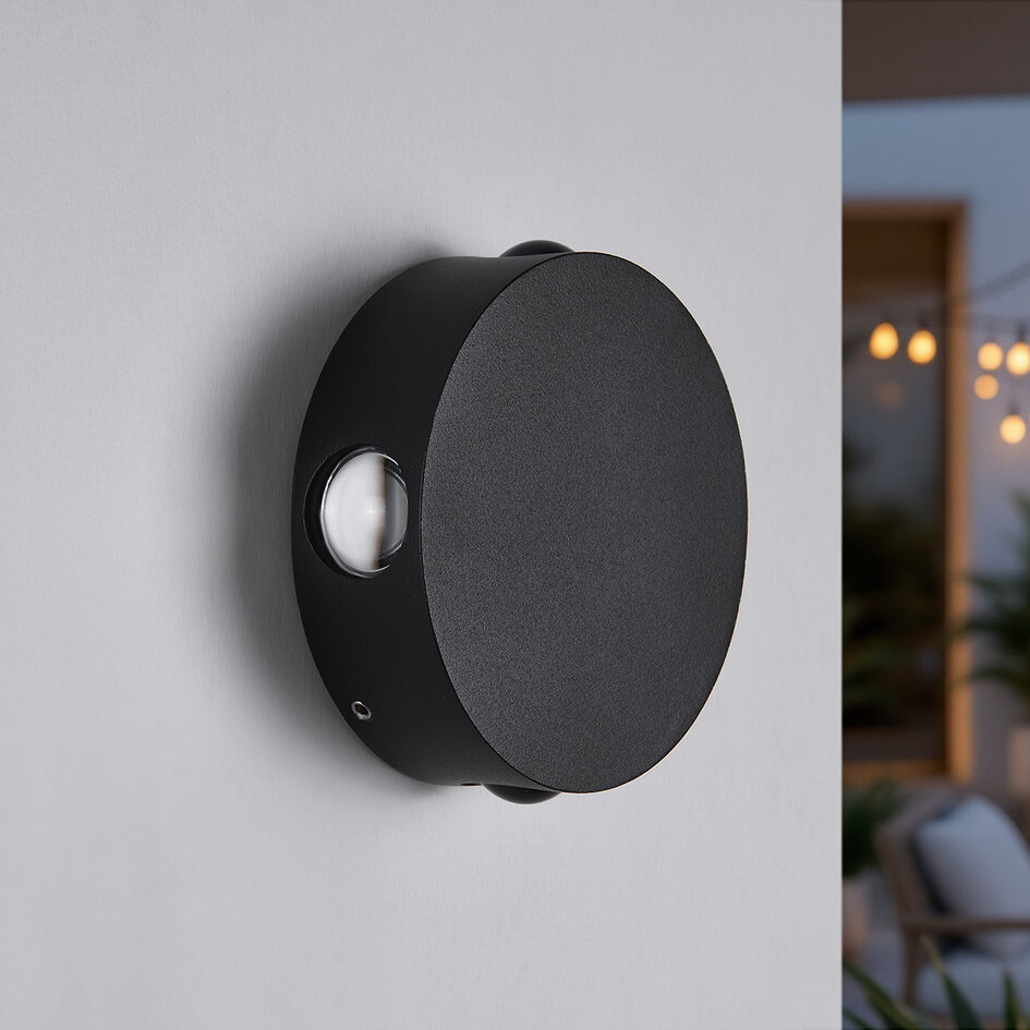 Industriële wandlamp Marine - zwart