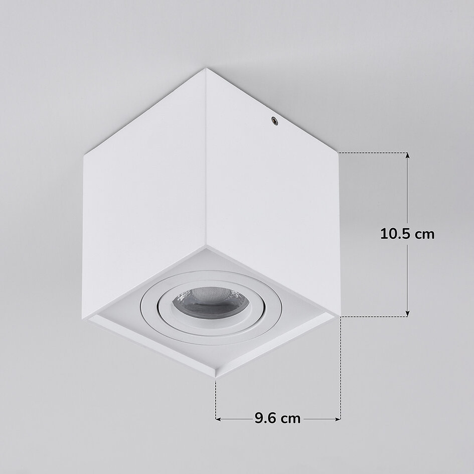 Design spot Carl, kantelbaar - wit