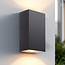 2-lichts buitenwandlamp Cole - zwart