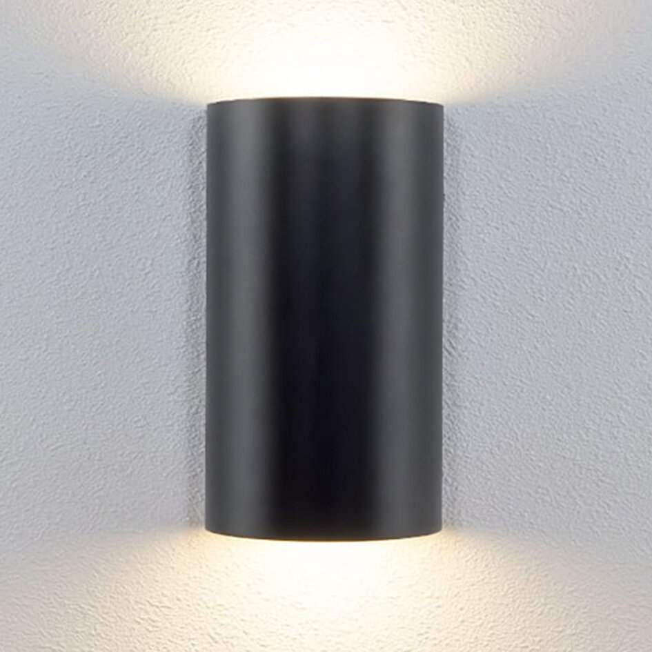 2-lichts buitenwandlamp Lila - zwart met geïntegreerde LED