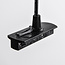 1-fase rail tube hanglamp Luke - zwart met matte diffuser