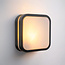 Moderne vierkante buitenwandlamp Seb - zwart 20 cm