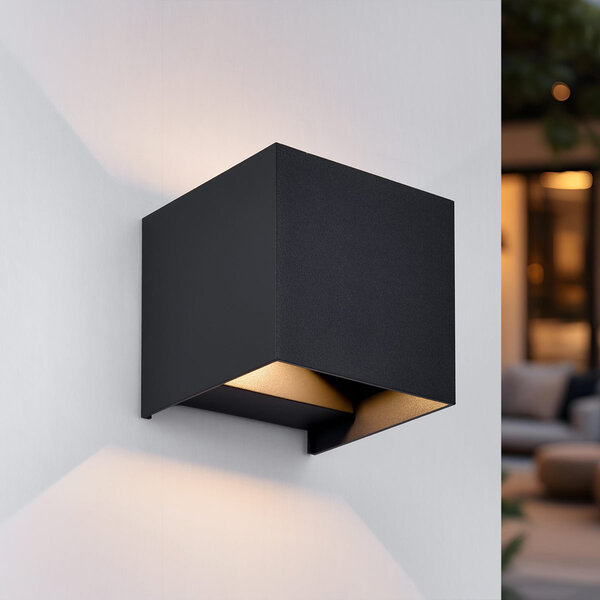 Buitenwandlamp Daisy mat zwart - dim-to-warm
