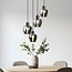 4-lichts hanglamp met smoke glas - Raleigh