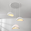 3-lichts Wabi Sabi hanglamp wit steeneffect - Sora