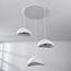 3-lichts Wabi Sabi hanglamp Sora - wit steeneffect