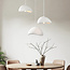 3-lichts Wabi Sabi hanglamp Sora - wit steeneffect
