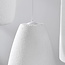 3-lichts moderne Wabi Sabi hanglamp met steeneffect wit - Kage