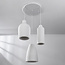 3-lichts Wabi Sabi hanglamp Kage - wit steeneffect