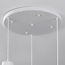 3-lichts moderne Wabi Sabi hanglamp met steeneffect wit - Kage