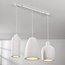3-lichts Wabi Sabi hanglamp Iki - wit steeneffect