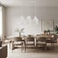 Moderne Wabi Sabi hanglamp met steeneffect wit, 3-lichts - Iki