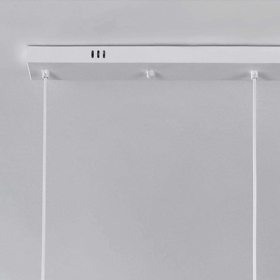 Moderne Wabi Sabi hanglamp met steeneffect wit, 3-lichts - Iki