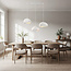 3-lichts Wabi Sabi hanglamp Shibui - wit steenmotief