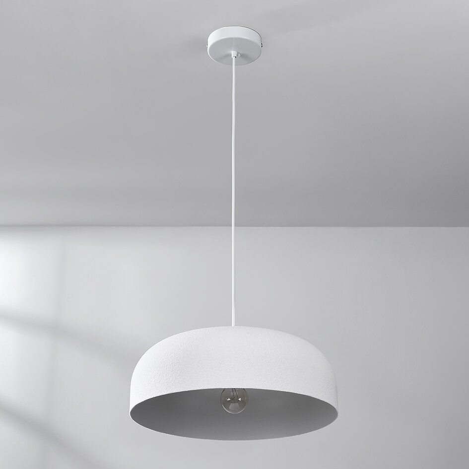 Minimalistische Wabi Sabi hanglamp Hinoto met wit steeneffect - Ø40 cm