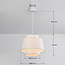 Japandi hanglamp Vilo - wit stof