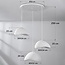 3-lichts Wabi Sabi hanglamp wit steeneffect - Sora
