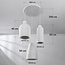 3-lichts moderne Wabi Sabi hanglamp met steeneffect wit - Kage
