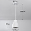 Minimalistische hanglamp Haru Ø18 cm in Wabi Sabi stijl - wit steenmotief