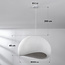 Wabi Sabi hanglamp Urban Stone met wit steenmotief - 80 x 64cm