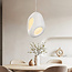 Moderne Wabi Sabi hanglamp Mori met wit steeneffect - 42 x 58 cm