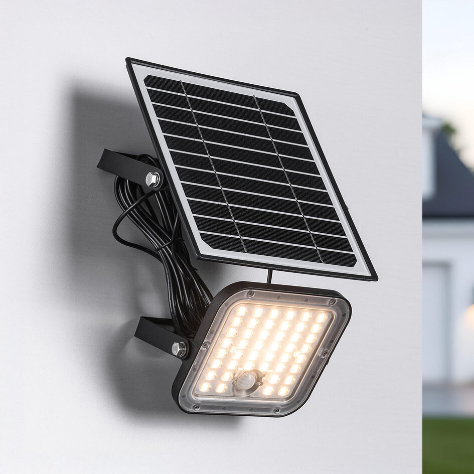 10W solar LED floodlight voor buiten met sensor - Calem