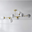 Design plafondlamp Osem goud met marmerlook bollen, 8-lichts