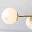 Design plafondlamp Osem goud met marmerlook bollen, 8-lichts