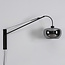 Wandlamp Dasha - zwart en smoke glas met draaibare en uitschuifbare arm