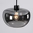 Industriële wandlamp Dasha met draaibare en uitschuifbare arm met smoke glas
