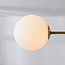 8-lichts plafondlamp Oito - goud en melkwit glas