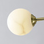 Plafondlamp Sest goud met marmerlook bollen, 6-lichts