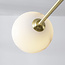 Plafondlamp Sest goud met marmerlook bollen, 6-lichts