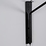 Wandlamp Dasha zwart met draaibare, uitschuifbare arm en amber glas