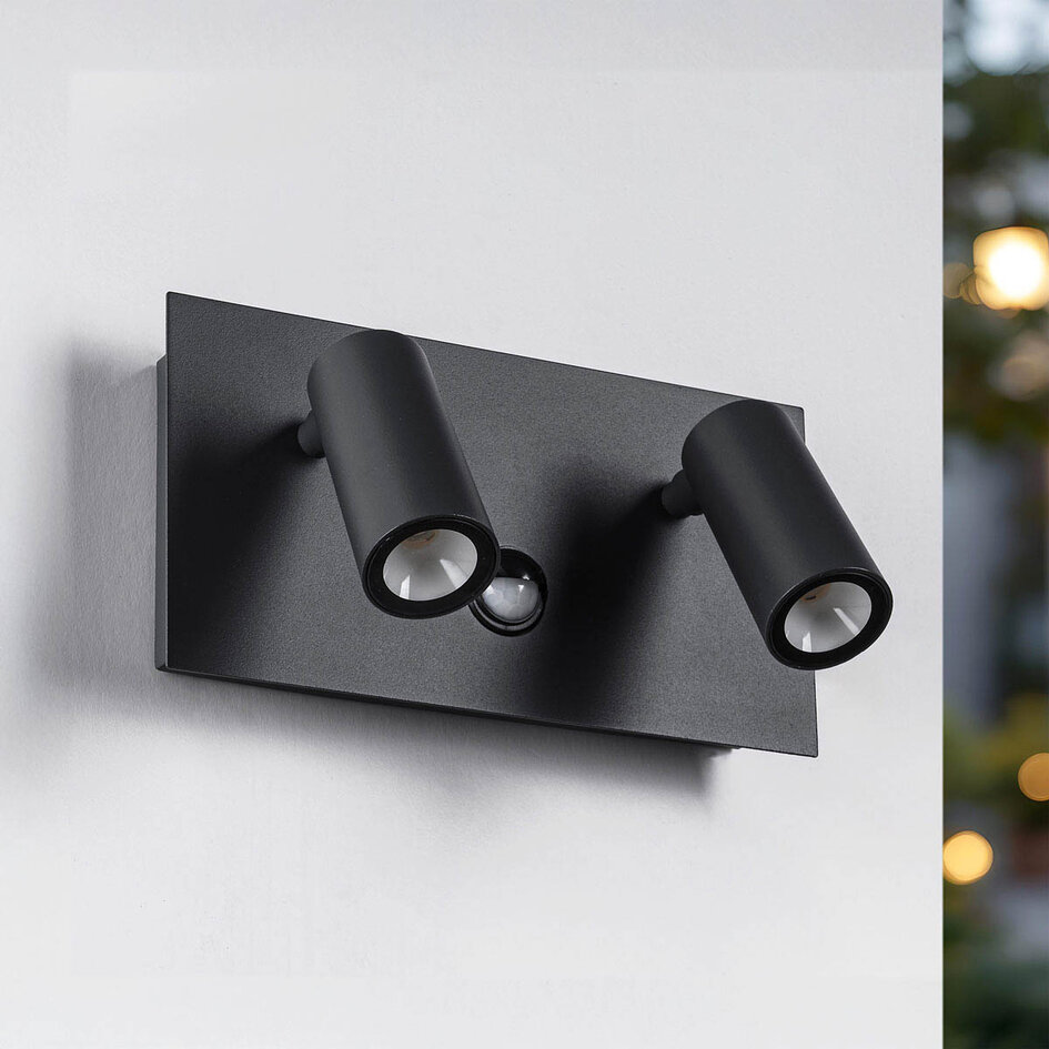 Wandlamp voor buiten met kantelbare spots Filia - antraciet