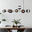 Design hanglamp Sette met glazen bollen van rookglas