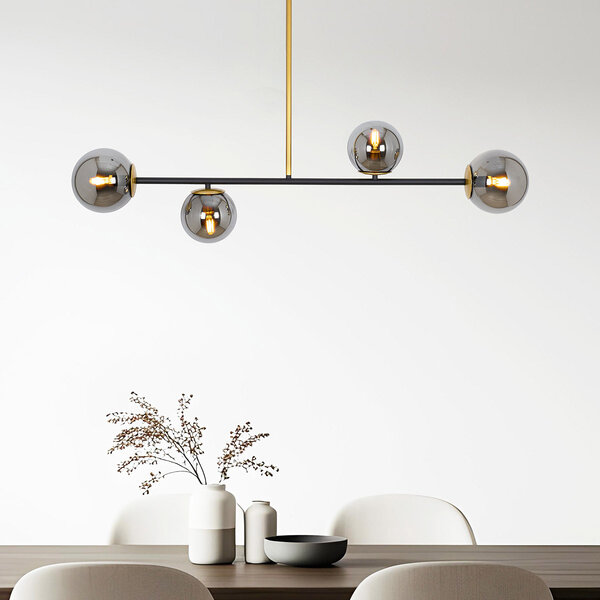 Design hanglamp Davy 4-lichts met glazen bollen
