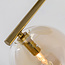 3-lichts plafondlamp Elora messing met cognac glas