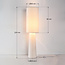 Moderne vloerlamp Lumo in Japandi stijl wit - stof