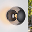 Wandlamp Jody met glazen bol en geïntegreerde LEDs