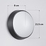 Ronde LED Bulkhead met instelbare kleurtemperatuur - zwart