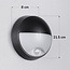 Eigentijdse ronde wandlamp met sensor