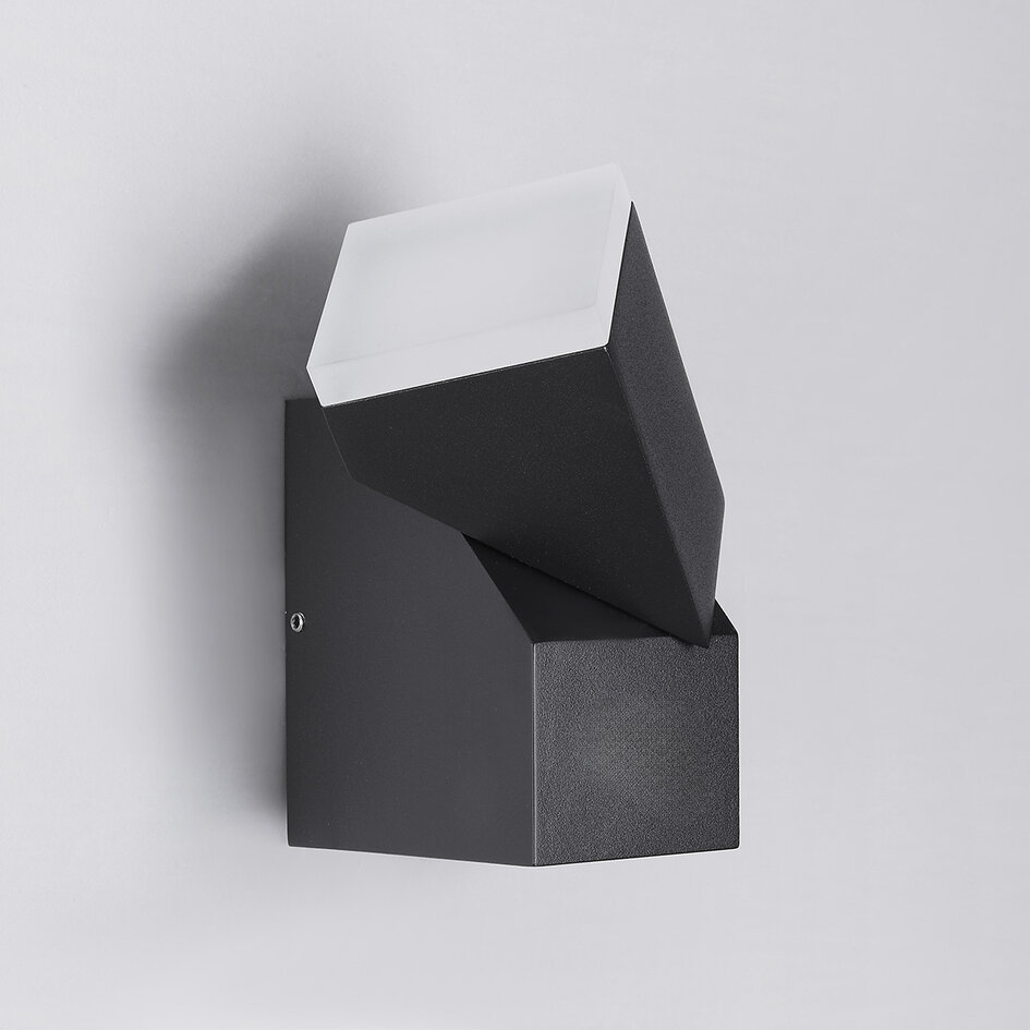 Verstelbare wandlamp buiten Mila - zwart