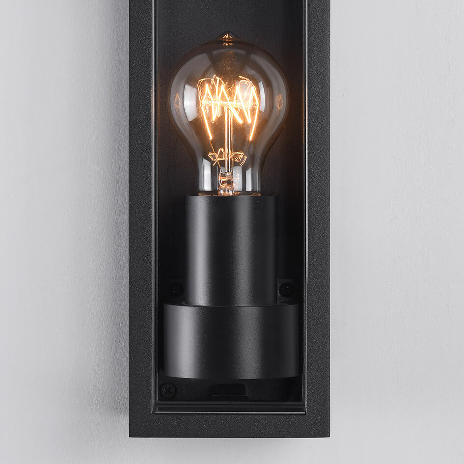 Industriële buitenwandlamp Valentina - zwart
